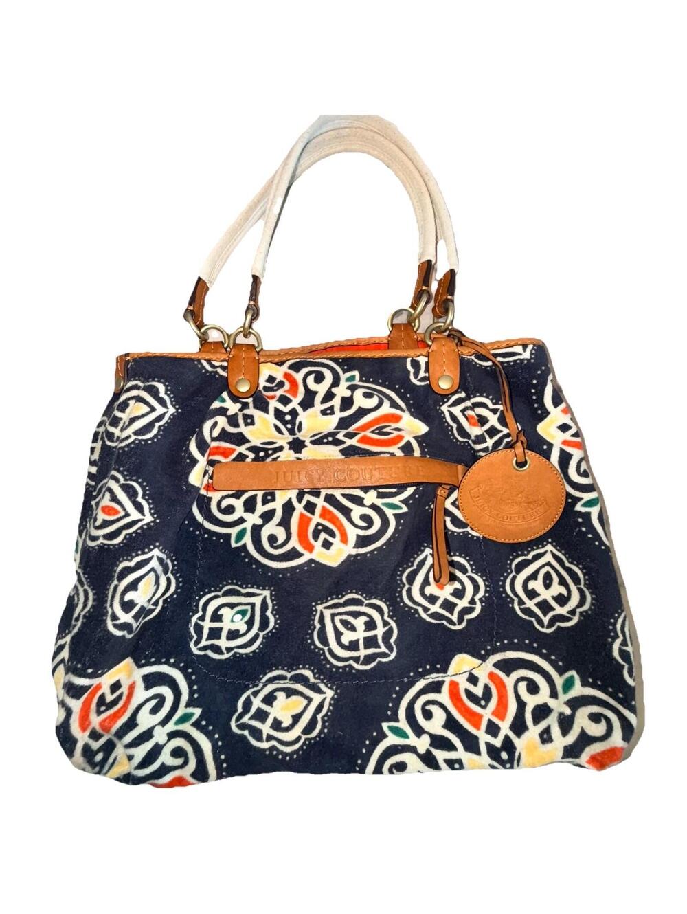 Juicy Couture Tote Bag Terry Cloth Handbag Xl Hobo Y2K OG Vintage Reversible